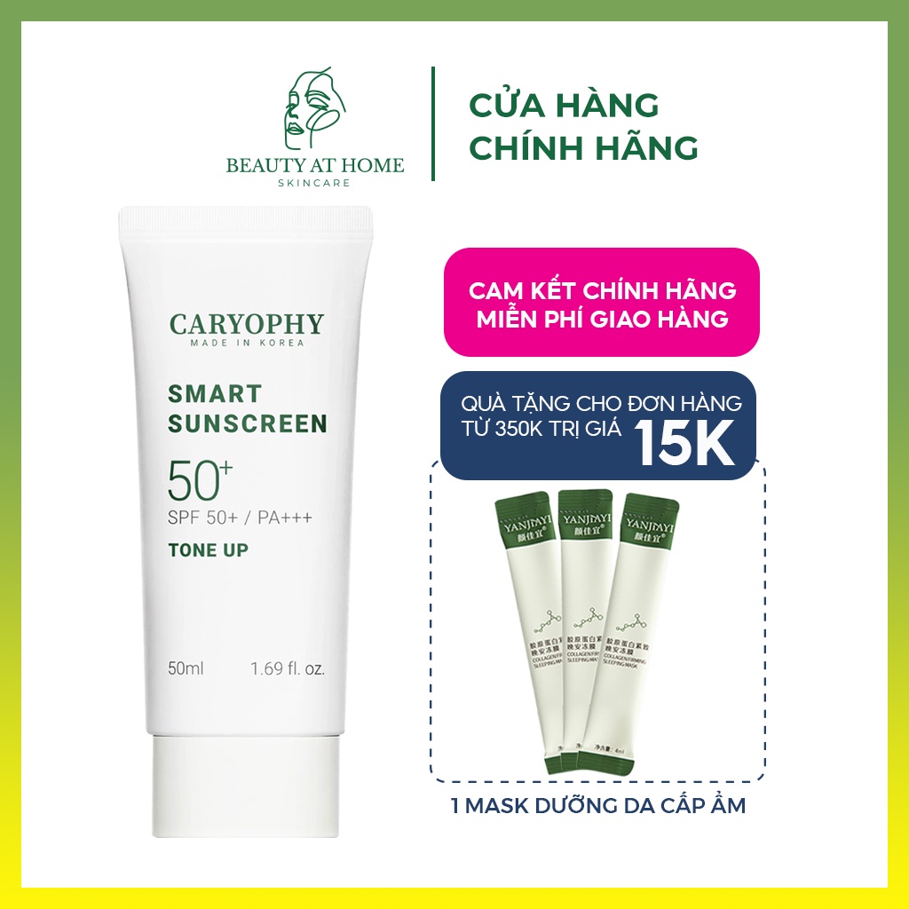 Kem chống nắng ngừa mụn nâng tông Caryophy chiết xuất thực vật kiềm dầu ngăn ngừa thâm do mụn 50 SPF – Beauty at home