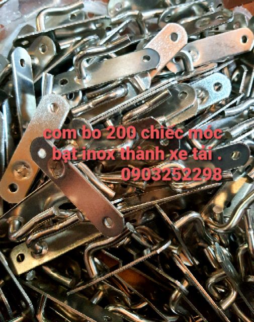 Com bo 200 chiếc móc bạt inox thành xe tải