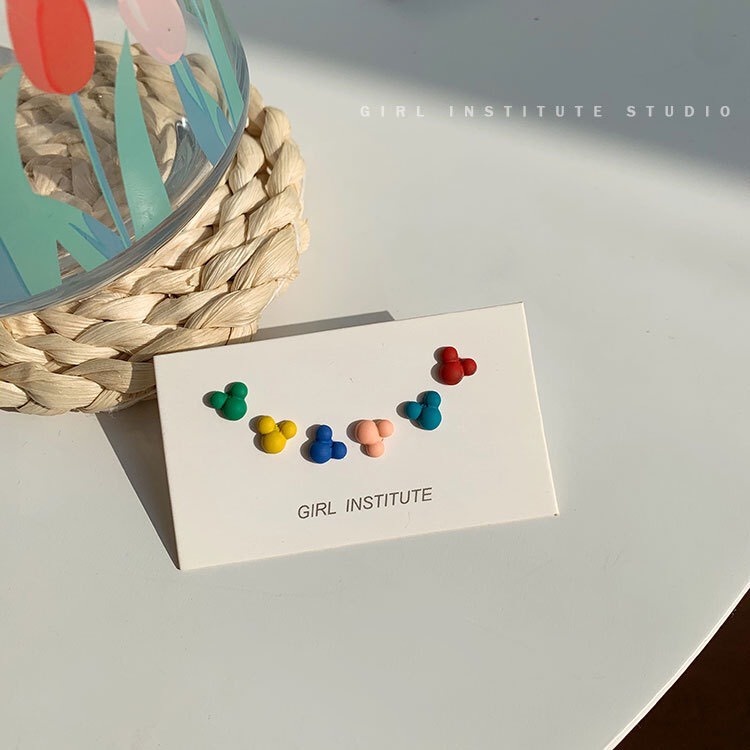 Bông Tai Hoa Tai Set Mini Sắc Màu Trẻ Trung Mới Mẻ Dobi B4