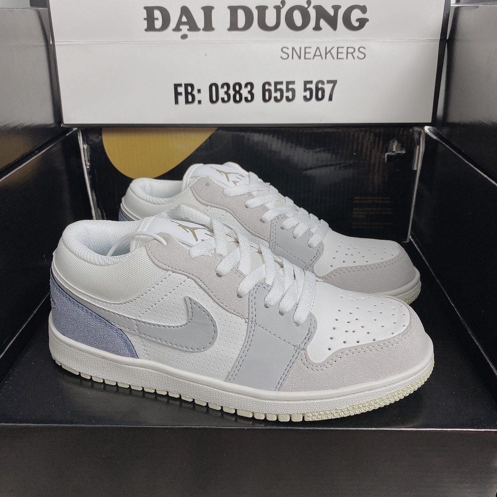 Giày JD cổ thấp sneaker, giày JD 1 low đỏ đen thời trang hàng đẹp full boxbill