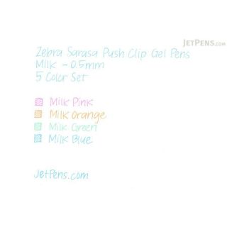 Set bút Zebra Sarasa Clip Milky
