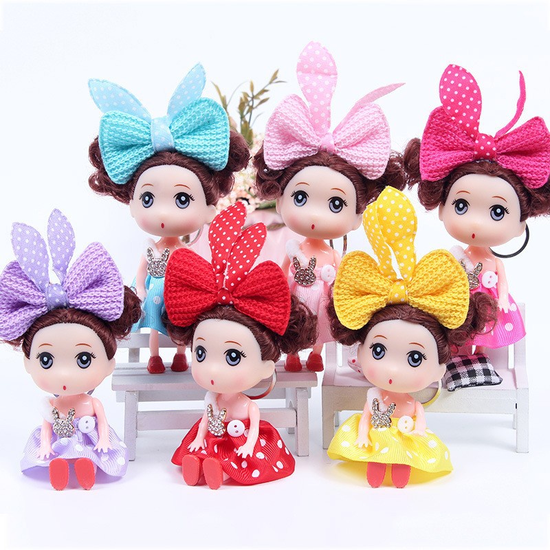 Búp bê trang trí bánh sinh nhật  búp bê chipi tóc xù 12cm