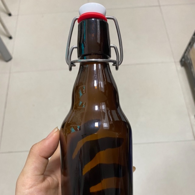 [Hàng tốt số 1]Chai thuỷ tinh nâu đen 330ML  lên men F2 nắp gài chống tia cực tím, ánh sáng  cực chuẩn