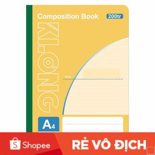 (Combo 5/3/1 cuốn) Sổ may KLONG A4 200trang 58/88 Compostion Book; MS: 309