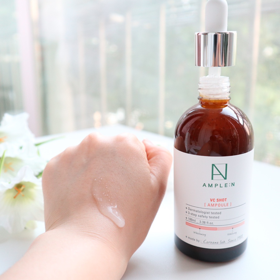Tinh chất dưỡng trắng mờ thâm mụn, đốm nâu Vitamin C Ample:N VC Shot Ampoule 100ml