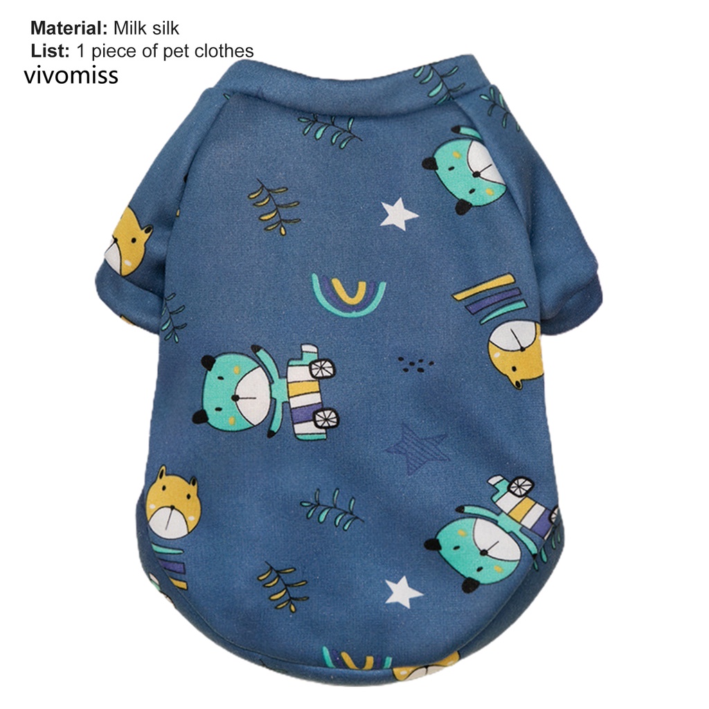 Áo Thun Ngắn Tay Mềm Mại Giữ Ấm In Họa Tiết Cún Cưng Dễ Thương