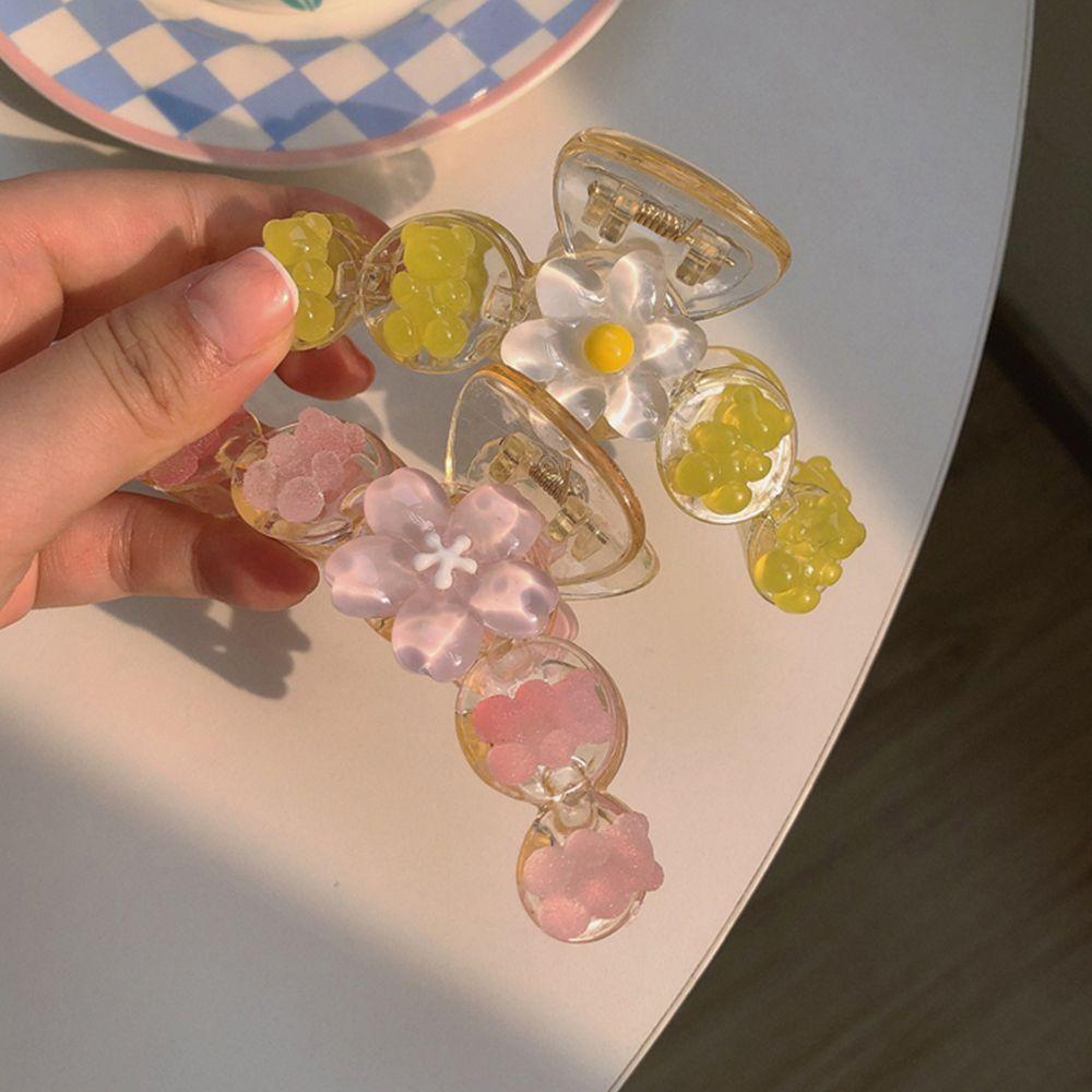 Kẹp Tóc Móng Vuốt Hình Hoa / Cá Mập Dễ Thương Phong Cách Hàn Quốc Cho Bé Gái