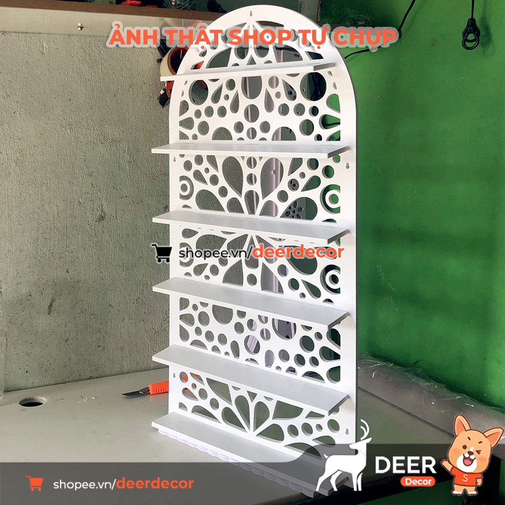 Kệ Để Nước Sơn Treo Tường Họa Hoa Lá - DEER DECOR