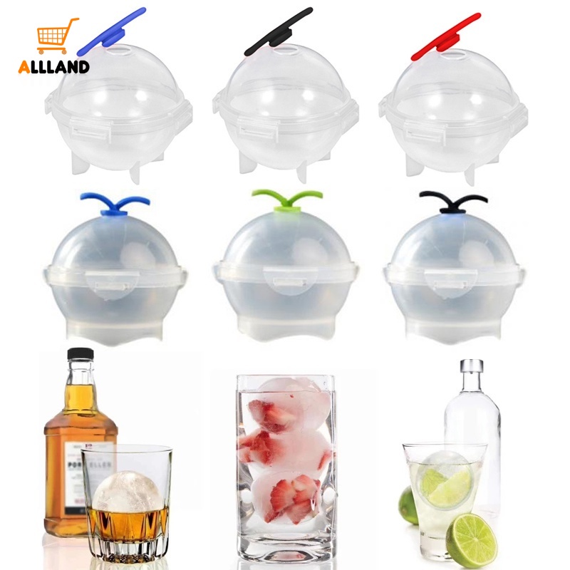 Khuôn Làm Đá Hình Cầu Bằng Nhựa Cỡ Lớn Tiện Dụng Cho Rượu Whisky/ Cocktail/ Nhà Bếp/ Quán Bar