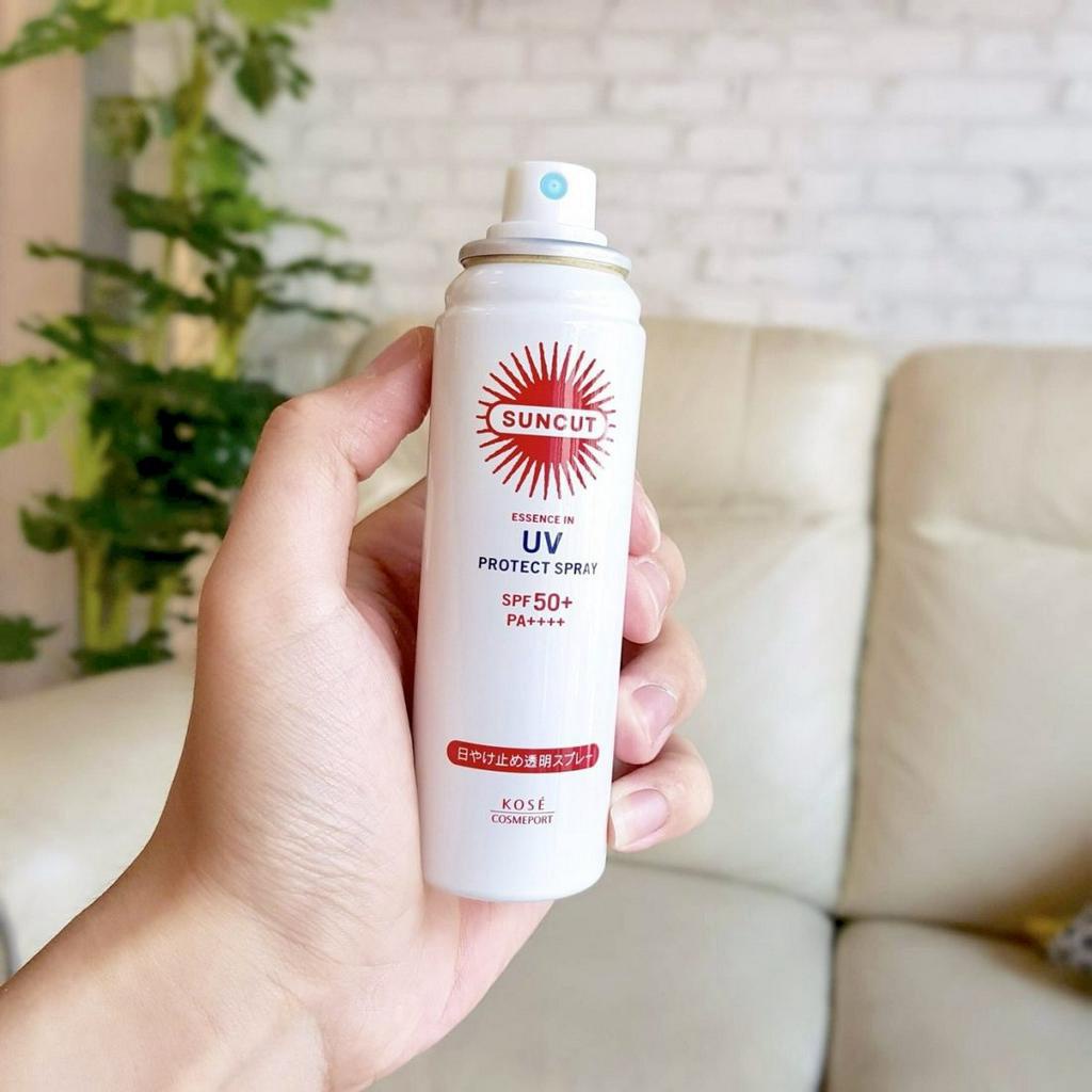 Xịt chống nắng Kosé Cosmeport Suncut UV Protect Spray bảo vệ da SPF 50+PA++++ 60g Nhật Bản