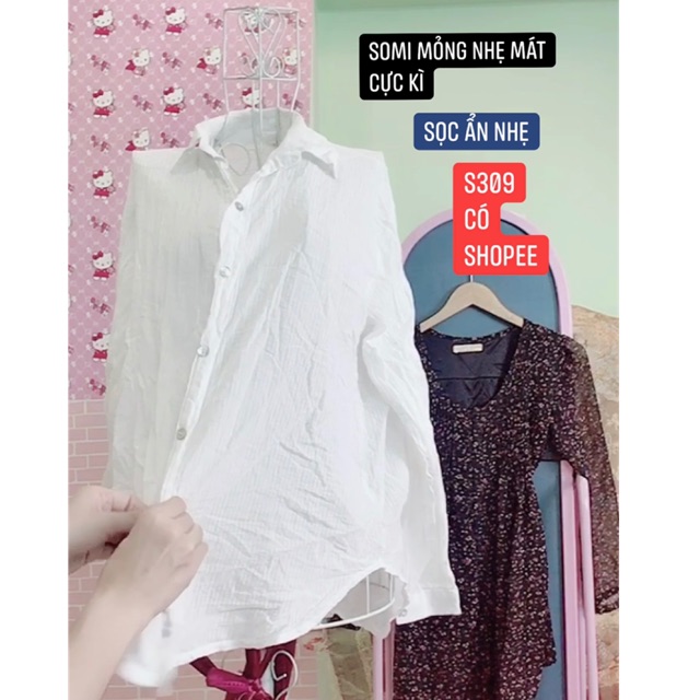 áo somi trắng mỏng nhẹ mát.s309