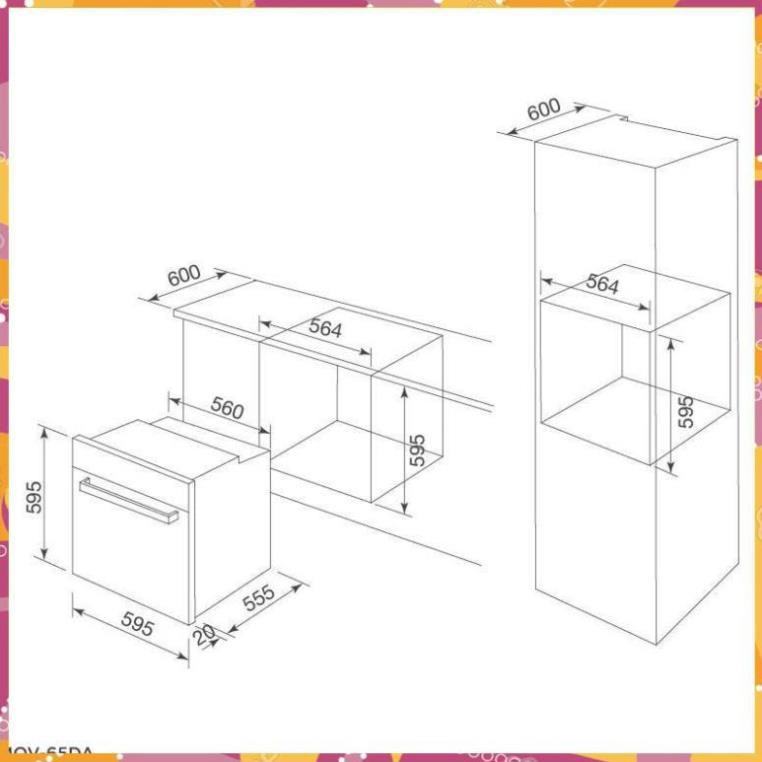 Lò nướng âm tủ Malloca  MOV-65DA dung tích 65L , 9 chức năng ( Phân Phối Chính Hãng )