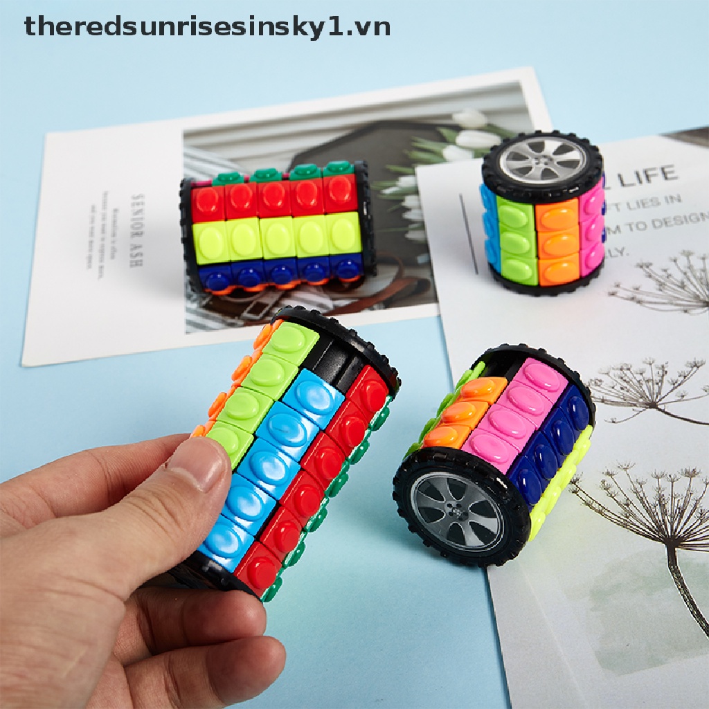 Khối rubik hình trụ 3D nhiều màu kích thước 1.vn