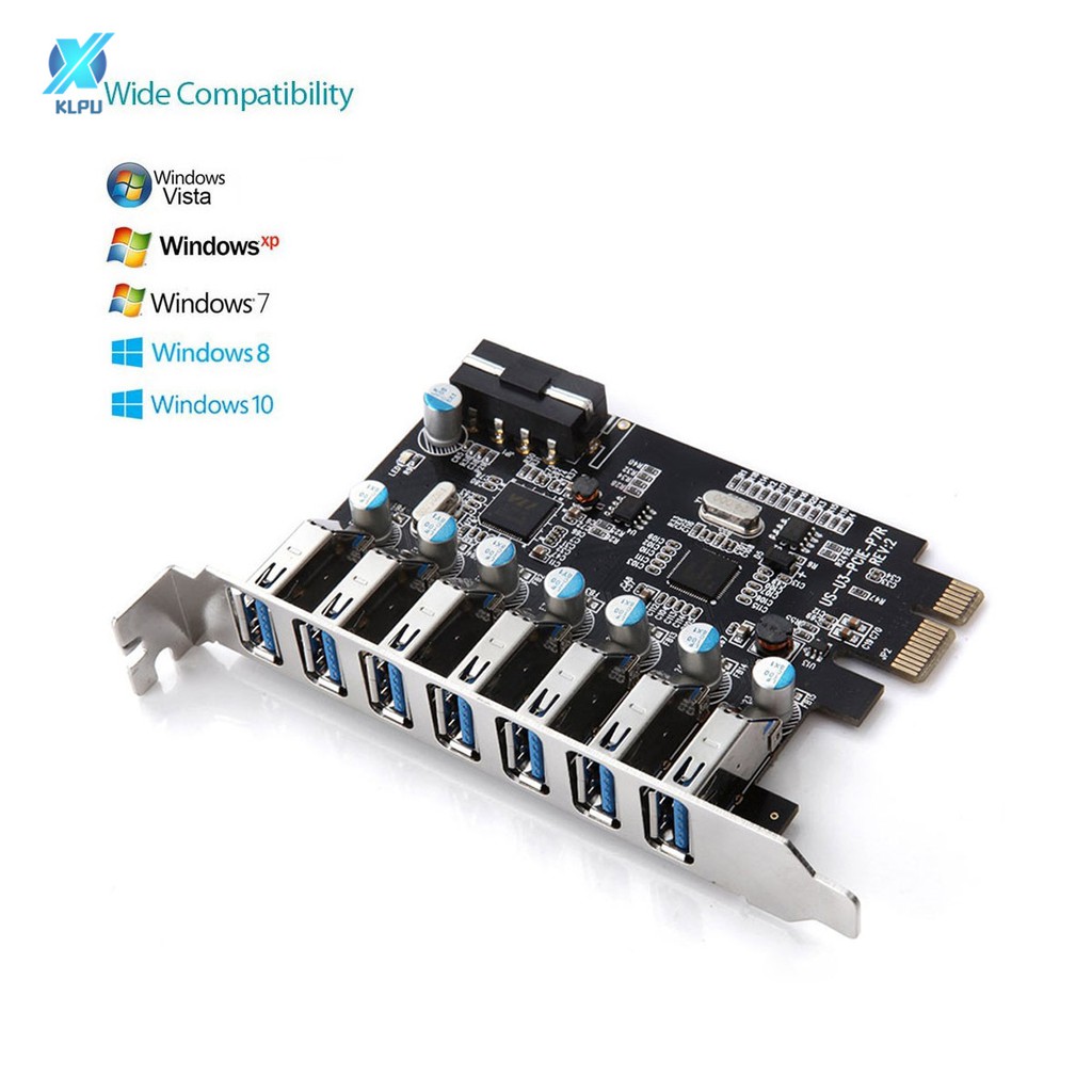 COD# 7 Ports Superspeed PCI-E To USB 3.0 Expansion Card PCI Express Internal #VN | BigBuy360 - bigbuy360.vn