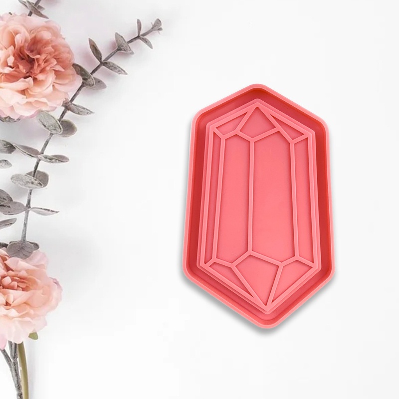 Khuôn Silicone Làm Đế Lót Ly Bằng Epoxy Pha Lê Hình Ruby