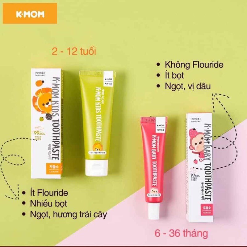 Kem Đánh Răng Hữu Cơ Hàn Quốc K - MOM