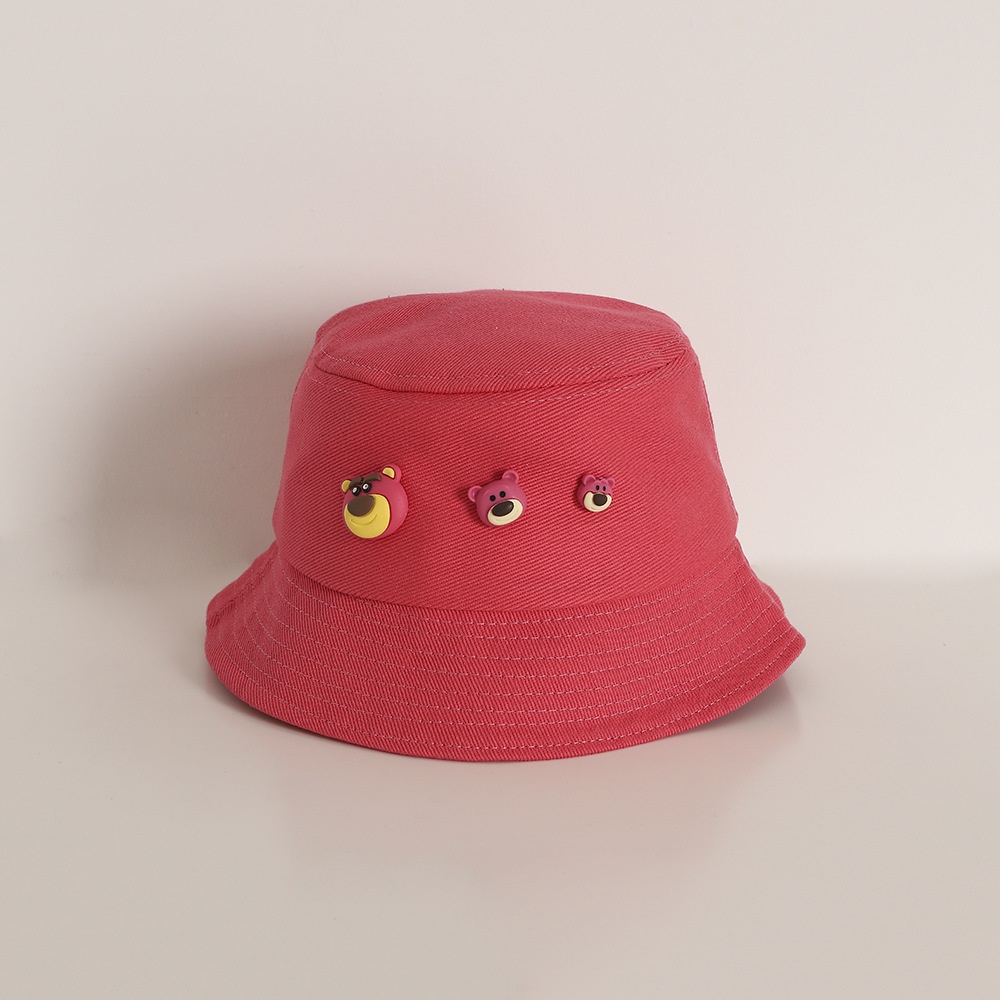 Nón Bucket Hình Gấu Dâu Tây Đáng Yêu Cho Bé 2-5 Tuổi