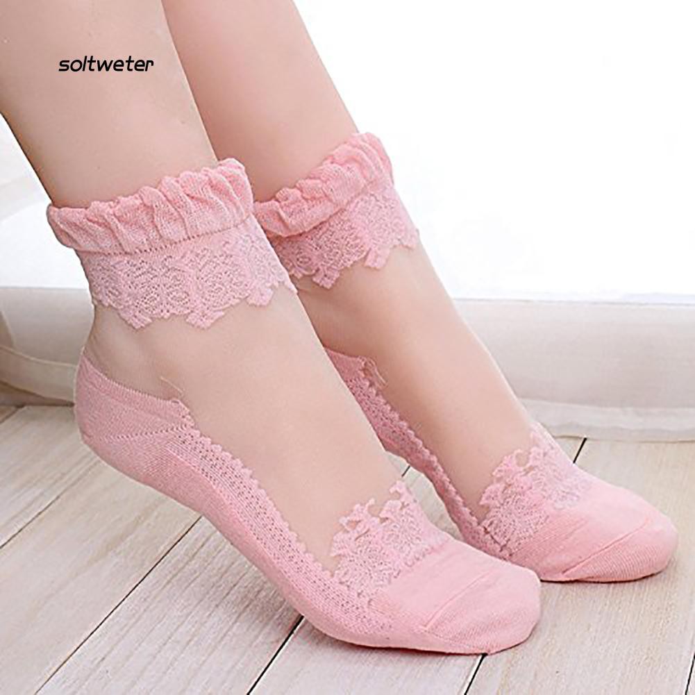 Vớ lưới thiết kế xuyên thấu phối ren phong cách gợi cảm dành cho phái đẹp