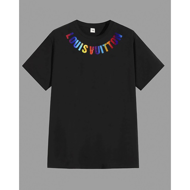 Áo Thun From Rộng LOUIS VUITTON Hiệu Ứng Hologram Kim Tuyến 7 màu