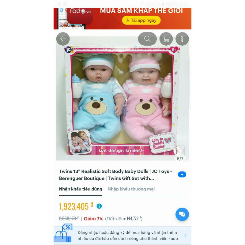 Búp bê sơ sinh chính hãng Berenguer Dolls giống thật cho bé 32cm