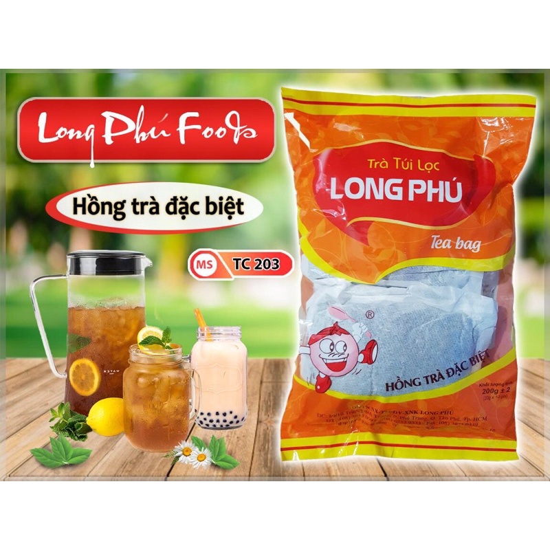 Hồng trà  đặc biệt siêu thơm túi lọc ĐẶC BIỆT Long Phú gói 200gr