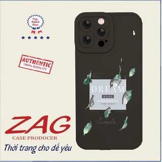 Ốp ĐT chống sốc hình những chiếc lá xanh cho Iphone 6 7 8 Plus 11 12 13 mini Pro Max X Xr  HA-22FAS1043