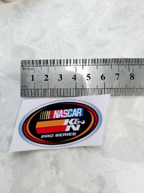 Tem Sticker NASCAR KN Kích Thước Nhỏ Dán Xe Giá Rẻ