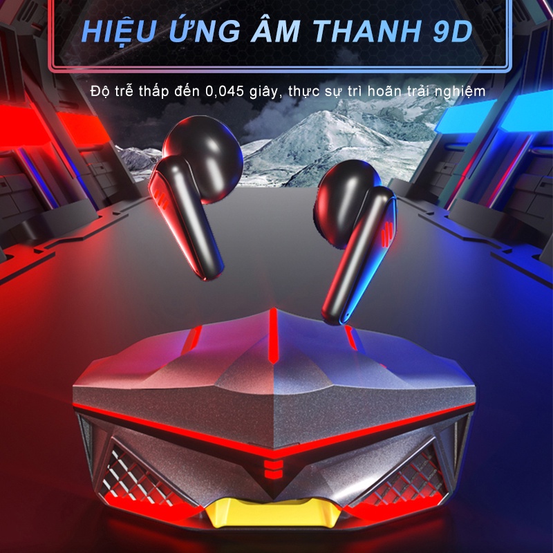 Tai nghe chơi game không dây chính hãng Bluetooth có độ trễ cực thấp bịt tai chống ồn TWS PUBG  gaming Earphones K98