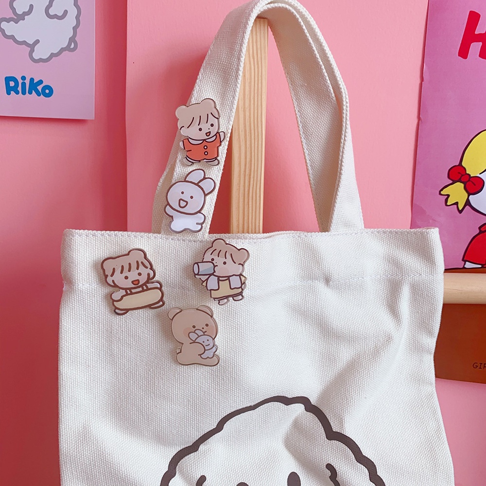 Sticker dễ thương pin cài huy hiệu áo phụ kiện gắn balo túi xách cute HTS1