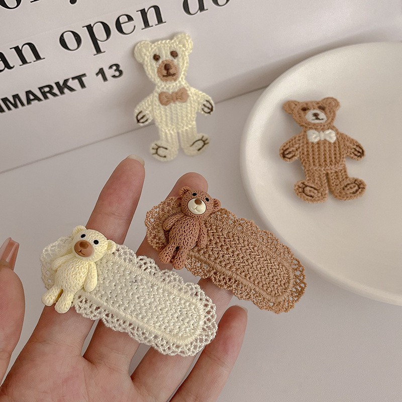 Kẹp tóc hình gấu dễ thương thời trang Hàn Quốc cho bé