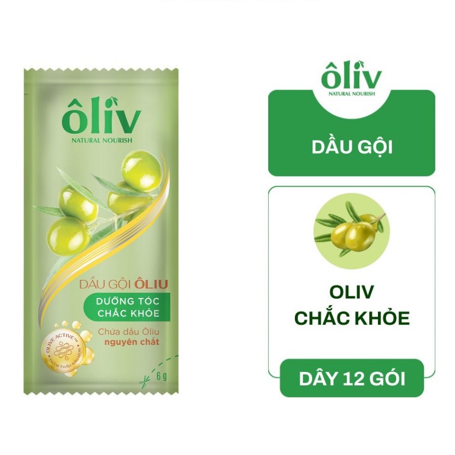Dây Dầu Gội Ôliv Chắc Khỏe - Bồng Bềnh - Siêu Mượt 12 gói