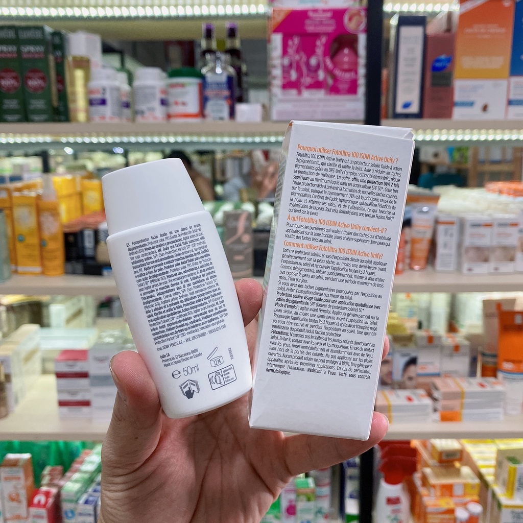 Kem chống nắng FotoUltra100 ISDIN Fusion Fluid SPF 50+ ngăn ngừa đốm nâu do ánh nắng mặt trời