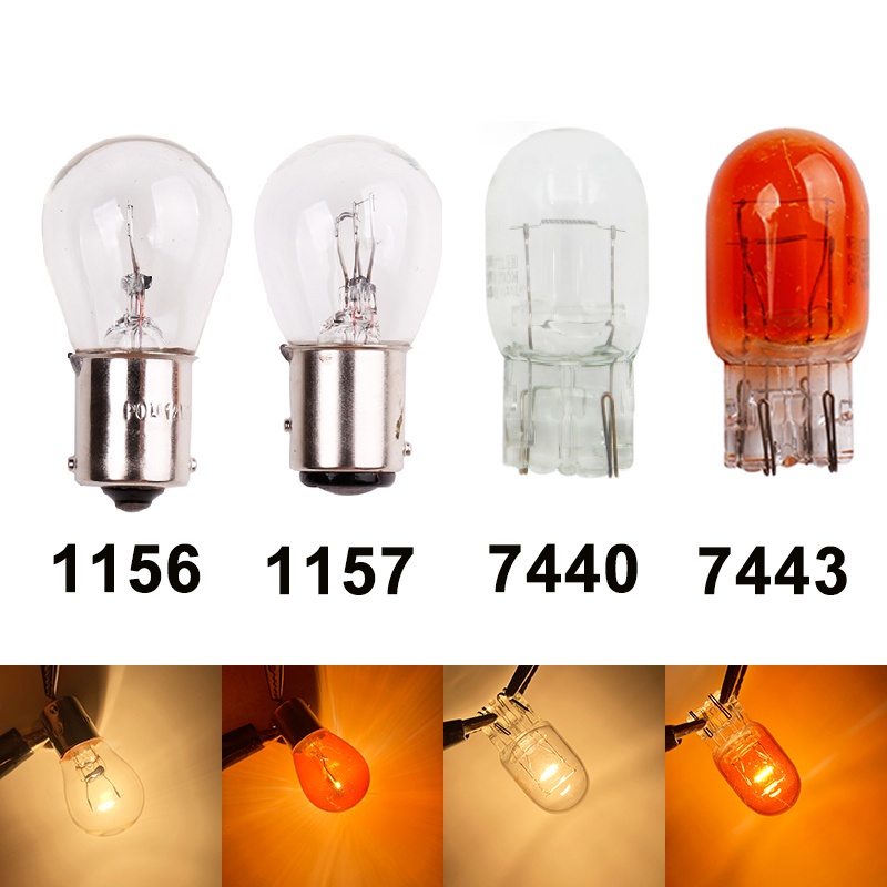 Set 10 Bóng Đèn Halogen T5 T10 T15 1156 1157 Nhiều Màu Sắc Chuyên Dụng Cho Xe Hơi