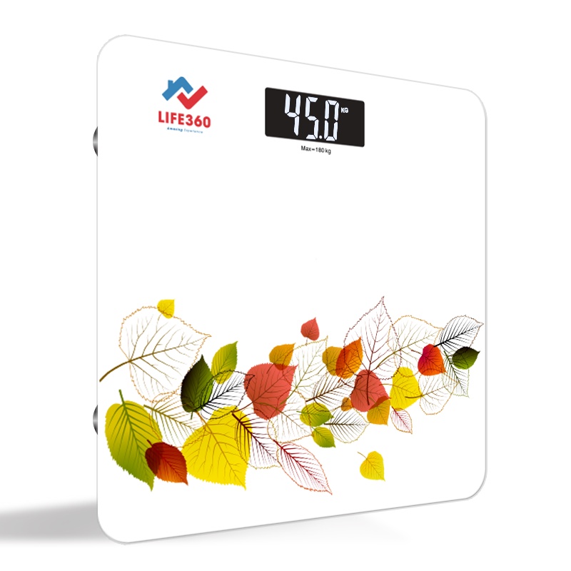 Cân sức khỏe điện tử Arirang Life360 AR-S18E, cân điện tử thông minh, mặt kính cường lực,tải trọng tới 180kg Chính Hãng