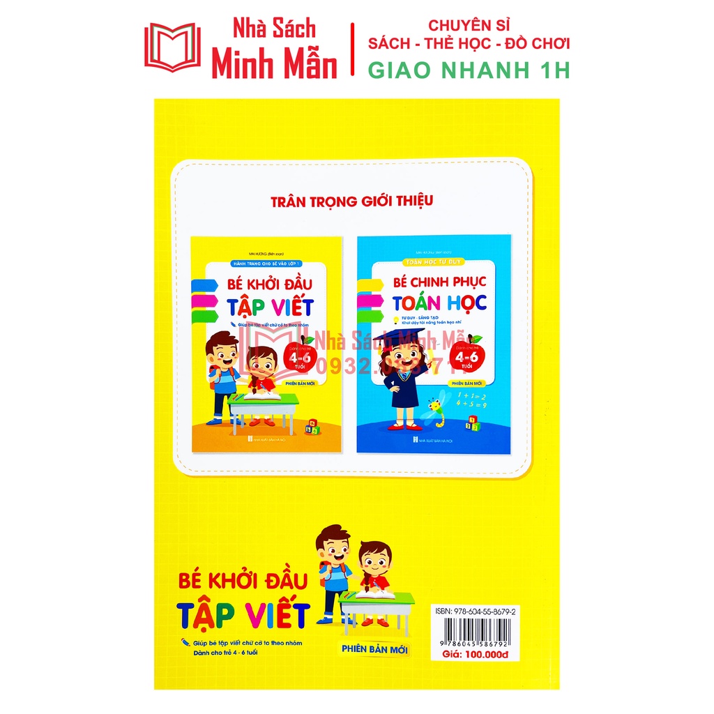 Sách - Bé Khởi Đầu Tập Viết - dành cho trẻ 4 - 6 tuổi