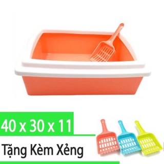 Chậu đựng cát vệ sinh chữ nhật cho mèo nhựa dẻo loại 1 siêu dày dặn