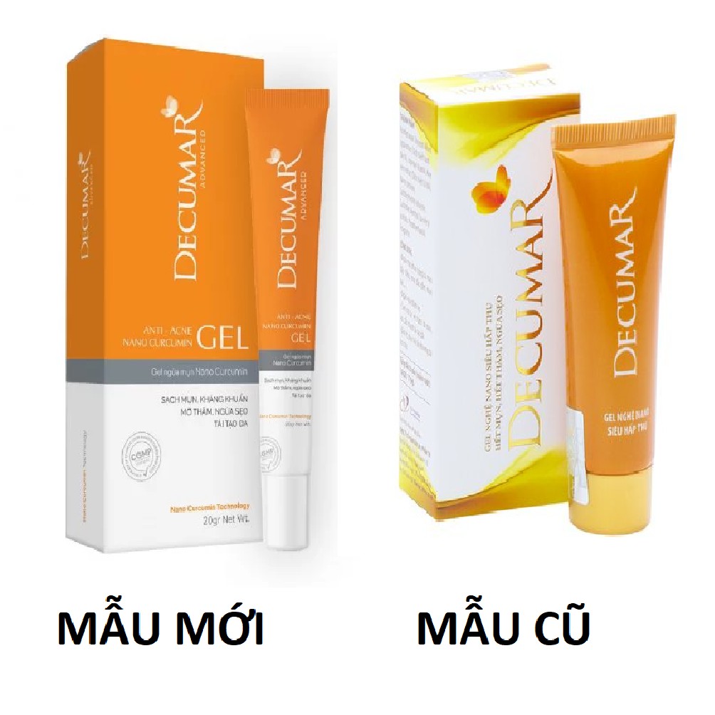 Bộ Sản Phẩm NGừa Mụn Decumar Advance: Gel Nghệ Nano và Sữa Rửa Mặt Làm Sạch Loại Bỏ Mụn 20g -50g - 100g