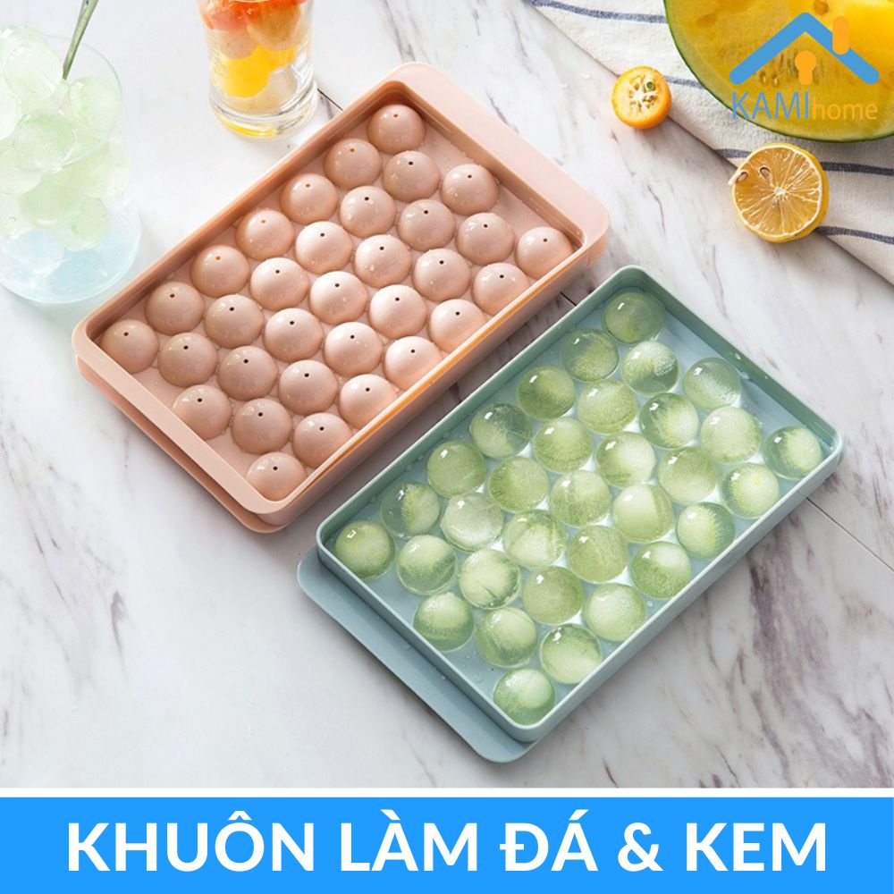 Khuôn làm đá và kem viên 2 lớp 33 khuôn mã 20091
