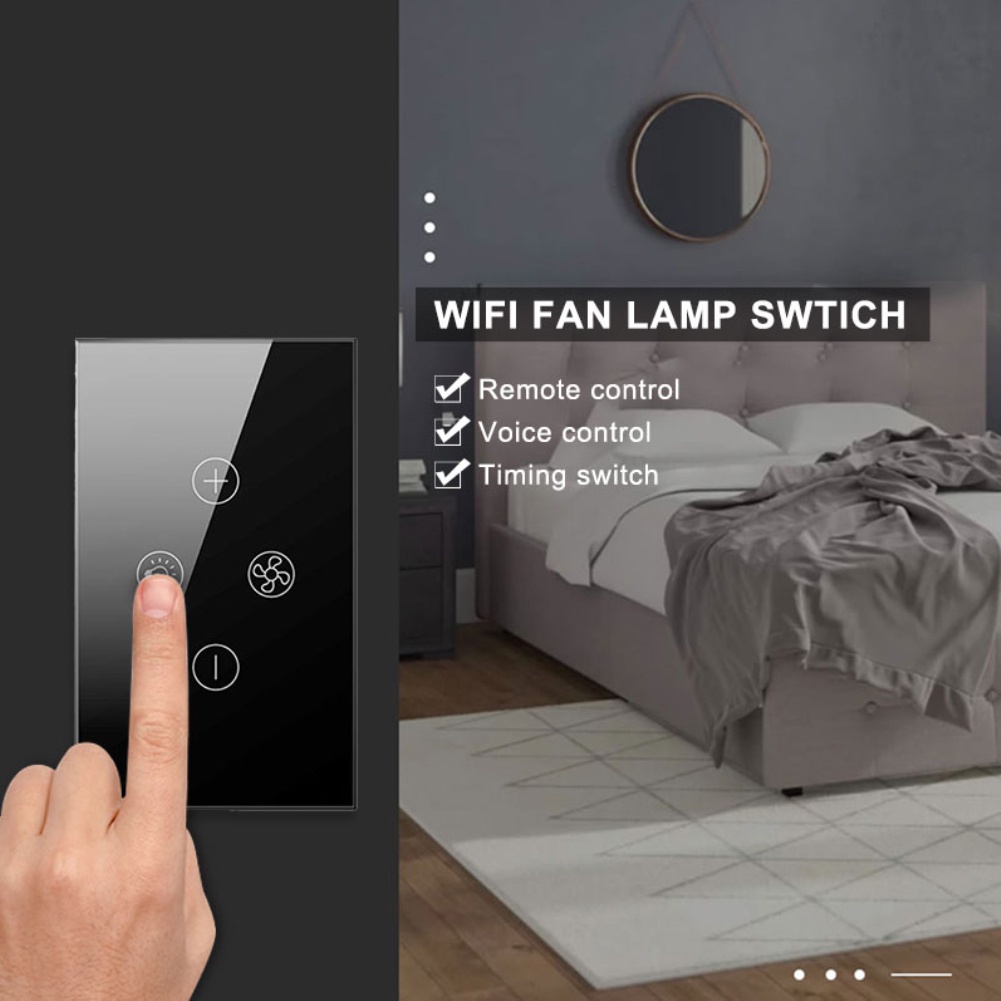Wifi Thông Minh Quạt Trần Đèn Cần Trung Lập Smartlife/Tuya Ứng Dụng Tốc Độ Điều Khiển Từ Xa Điều Khiển Alexa Google Home