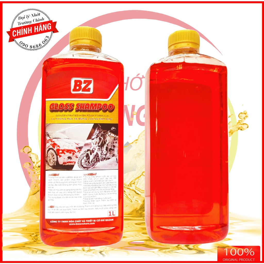 Nước rửa Xe BZ Gloss Shampoo đặm đặc 1L