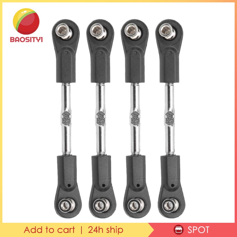 Set 1 / 4 Thanh Servo Bằng Kim Loại Nâng Cấp Có Thể Điều Chỉnh Kèm Ốc Vít Thay Thế Cho Xe Hơi Điều Khiển Từ Xa ZD Racing Hobao HPI