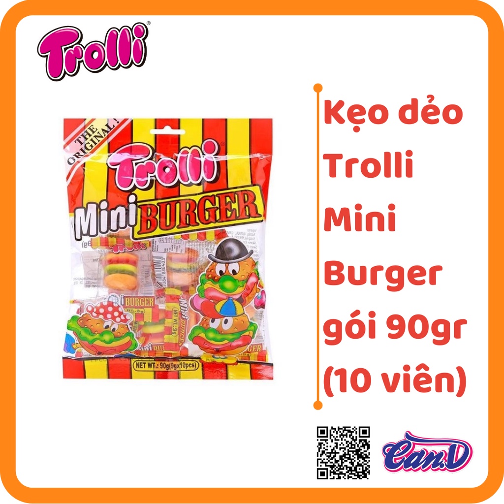 Kẹo dẻo Trolli Mini Burger gói 90gr