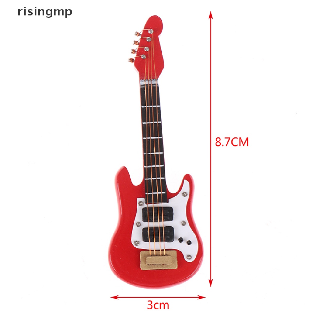 Đồ Chơi Đàn Ghita Điện Tử Có Nhạc Cho Nhà Búp Bê Tỉ Lệ 1: 12 ♨Trên đó
