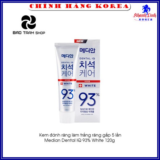 Kem Đánh Răng Median 93% Hàn Quốc, Tuýp 120gr - Trắng răng, thơm miệng số 1 hàn quốc