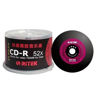 Miễn phí vận chuyển đĩa CD trống Jude, đĩa ghi bạch kim âm nhạc, đĩa ghi âm, đĩa nhựa 700M Đen, 10 miếng