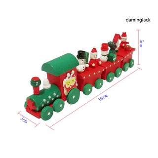 (daminglack) Xe Lửa Mini Bằng Gỗ Đáng Yêu Trang Trí Giáng Sinh