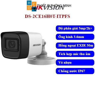 Bộ camera Hikvision 5mp 4 mắt chính hãng tích hợp mic thu âm chất lượng 2K+ tặng đầy đủ phụ kiện