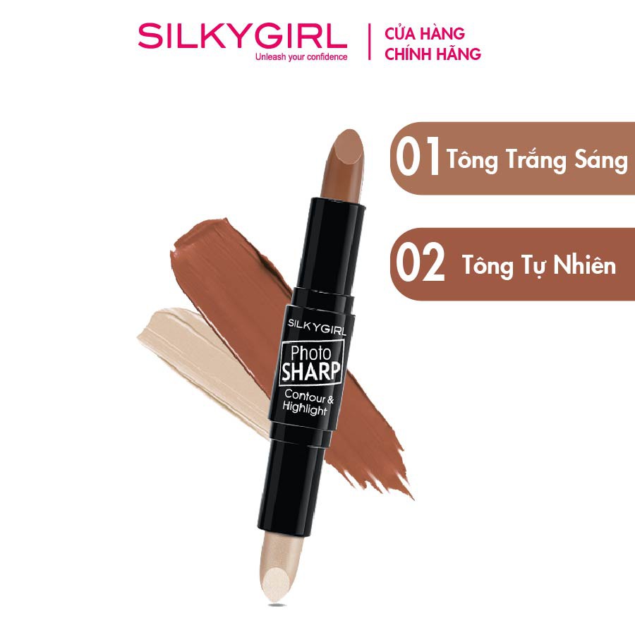 Tạo Khối Hai Đầu Dạng Thỏi Silkygirl Photosharp Contour & Highlight 8g | BigBuy360 - bigbuy360.vn