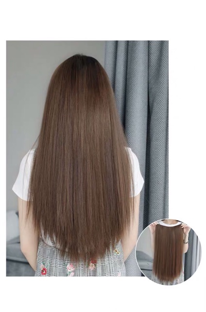 Kẹp tóc giả thẳng 60-65cm nặng 200g