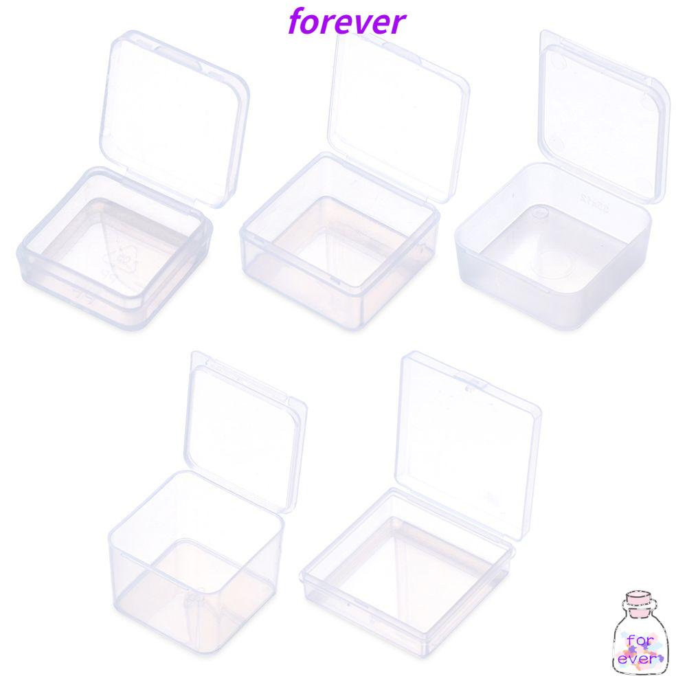 Hộp nhựa trong suốt dùng đựng hạt nhỏ/ ốc vít/ đồ trang trí móng tay tiện dụng